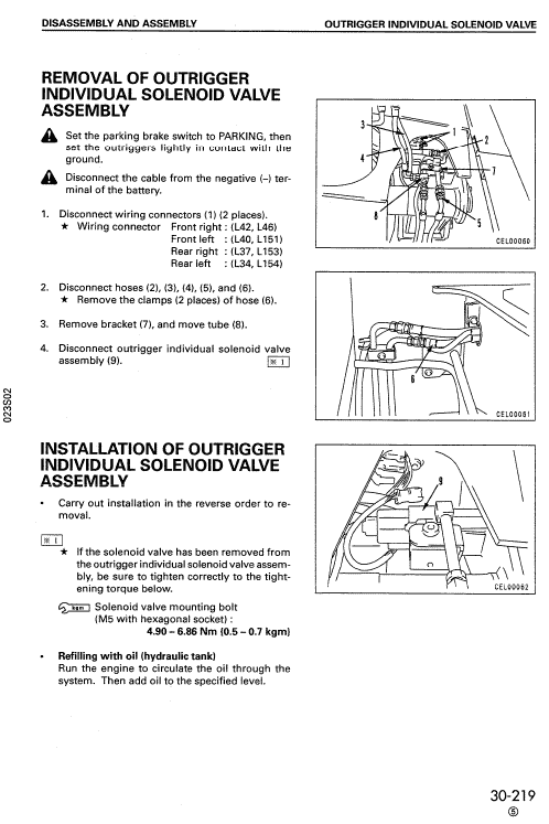 Komatsu Lw250-5 Crane Service Manual