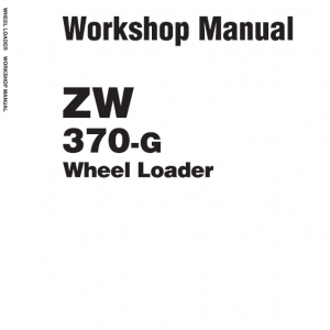 Hitachi Zw370, Zw370-g Wheel Loader Service Manual