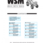 Kubota B2410, B2710, B2910, B7800hsd Tractor Service Manual
