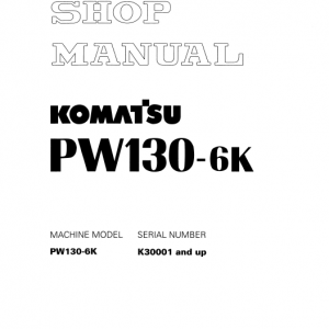 Komatsu Pw130-6k Excavator Service Manual