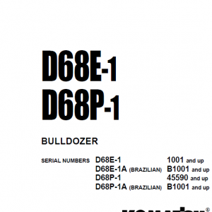 Komatsu D68e-1, D68p-1 Dozer Service Manual