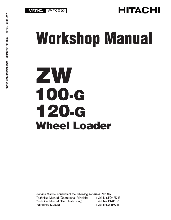 Hitachi Zw100-g, Zw120-g Wheel Loader Service Manual