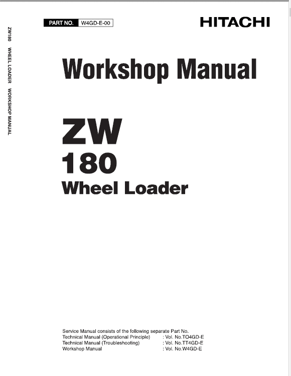 Hitachi Zw180 Wheel Loader Service Manual