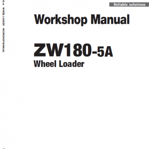 Hitachi Zw180-5a, Zw180-5b Wheel Loader Service Manual