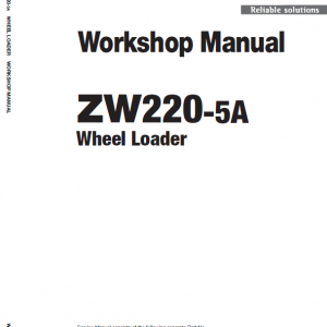 Hitachi Zw220-5a, Zw220-5b Wheel Loader Service Manual