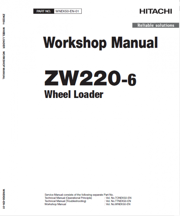 Hitachi Zw220-6 Wheel Loader Service Manual