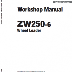 Hitachi Zw250-6 Wheel Loader Service Manual