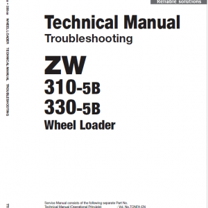 Hitachi Zw310-5a, Zw310-5b Wheel Loader Service Manual