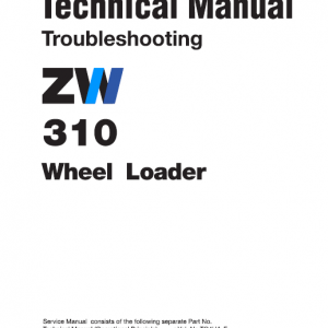 Hitachi Zw310 Wheel Loader Service Manual