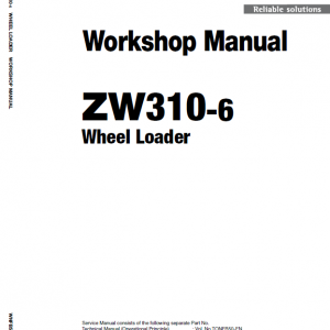 Hitachi Zw310-6 Wheel Loader Service Manual