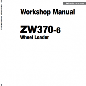 Hitachi Zw370-6 Wheel Loader Service Manual