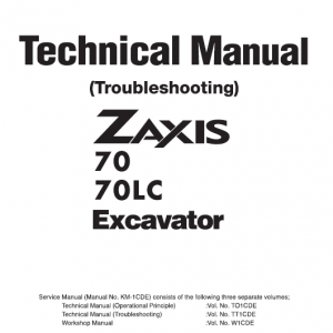 Hitachi Zx70 Excavator Service Manual