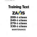 Hitachi Zx200-3, Zx240-3, Zx270-3 Excavator Service Manual