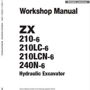 Hitachi Zx210-6, Zx210lc-6, Zx240n-6 Excavator Service Manual