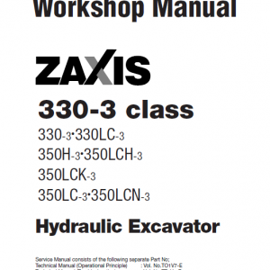 Hitachi Zx350h-3, Zx350lch-3, Zx350lc-3 Excavator Service Manual