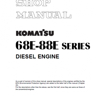 Komatsu 68e-88e Series Engine Manual