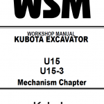 Kubota U15, U15-3 Excavator Workshop Manual