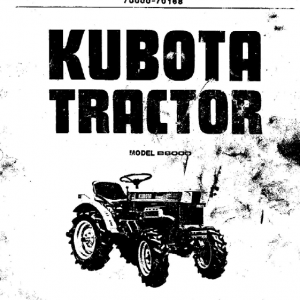 Kubota B6000 Tractor Workshop Service Manual