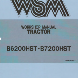 Kubota B6200hst, B7200hst Tractor Workshop Service Manual