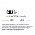 Komatsu Ck35-1 Skid-steer Loader Service Manual
