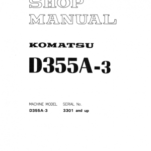 Komatsu D355a-3 Dozer Service Manual