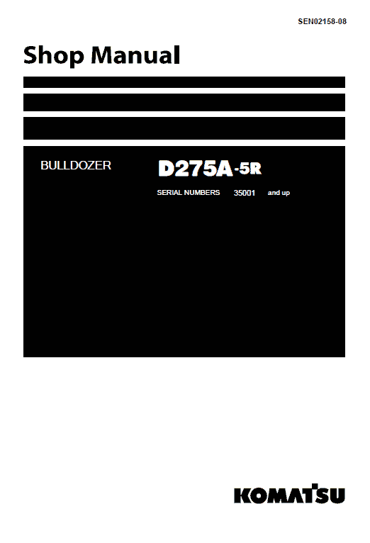 Komatsu D275a-5 Dozer Service Manual