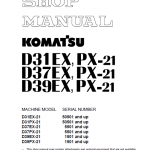 Komatsu D39ex-21, D39px-21 Dozer Service Manual