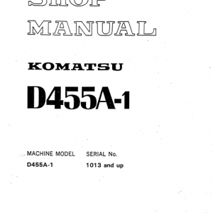 Komatsu D63e-1 Dozer Service Manual