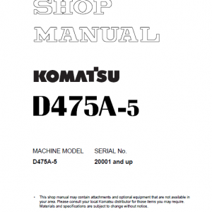 Komatsu D63e-1 Dozer Service Manual