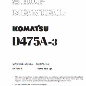 Komatsu D63e-1 Dozer Service Manual