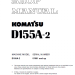 Komatsu D155a-2 Dozer Service Manual