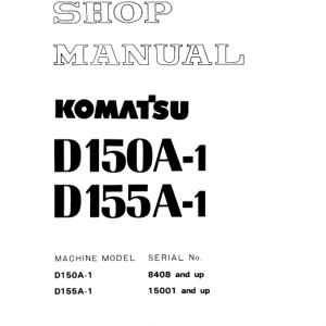 Komatsu D150a-1, D155a-1 Dozer Service Manual