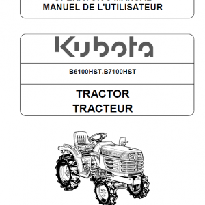 Kubota B6100hst, B7100hst Tractor Workshop Service Manual