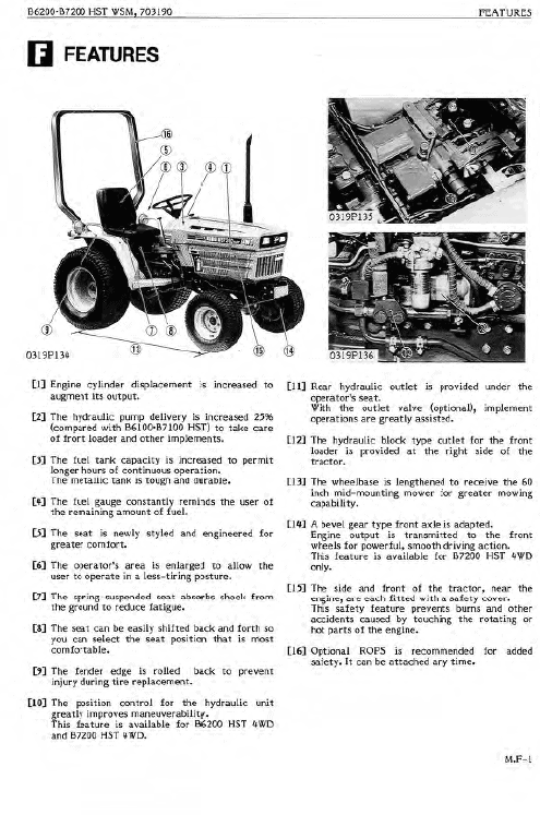 Kubota B6200hst, B7200hst Tractor Workshop Service Manual