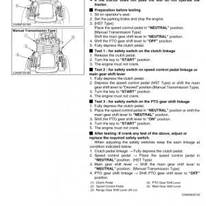 Kubota B7400, B7500 Tractor Workshop Service Manual