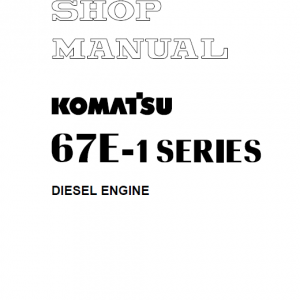 Komatsu 67e-1 Series 3d67e-1a Engine Manual