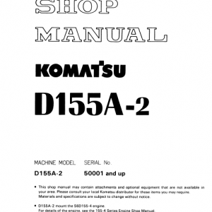 Komatsu D155a-2 Dozer Service Manual