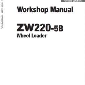 Hitachi Zw220-5a, Zw220-5b Wheel Loader Service Manual