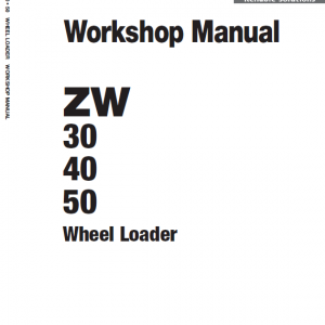 Hitachi Zw30, Zw40, Zw50 Wheel Loader Service Manual