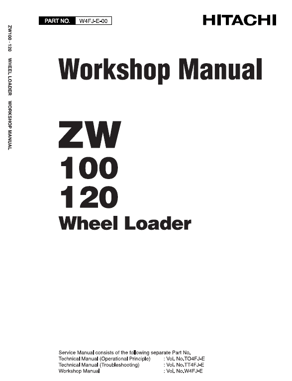 Hitachi Zw100 And Zw120 Wheel Loader Service Manual