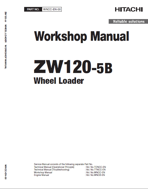 Hitachi Zw120-5b Wheel Loader Service Manual