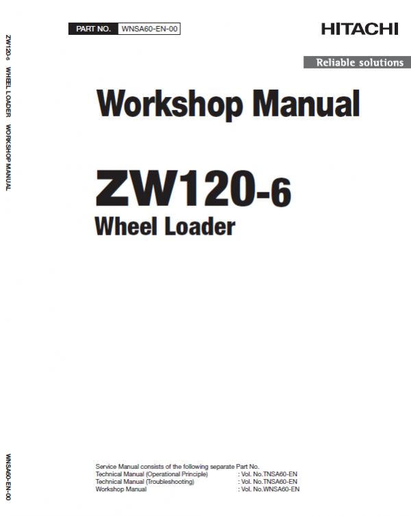 Hitachi Zw120-6 Wheel Loader Service Manual