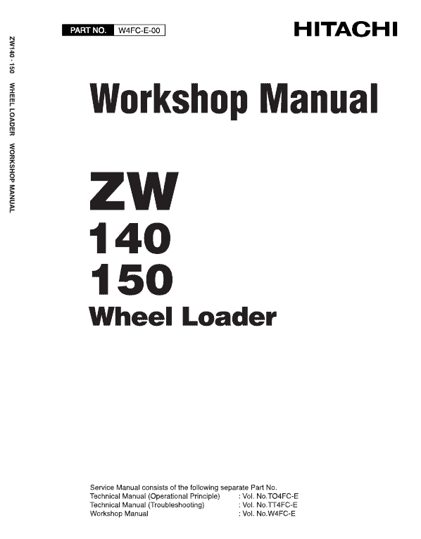 Hitachi Zw140, Zw150 Wheel Loader Service Manual