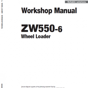 Hitachi Zw550-6 Wheel Loader Service Manual