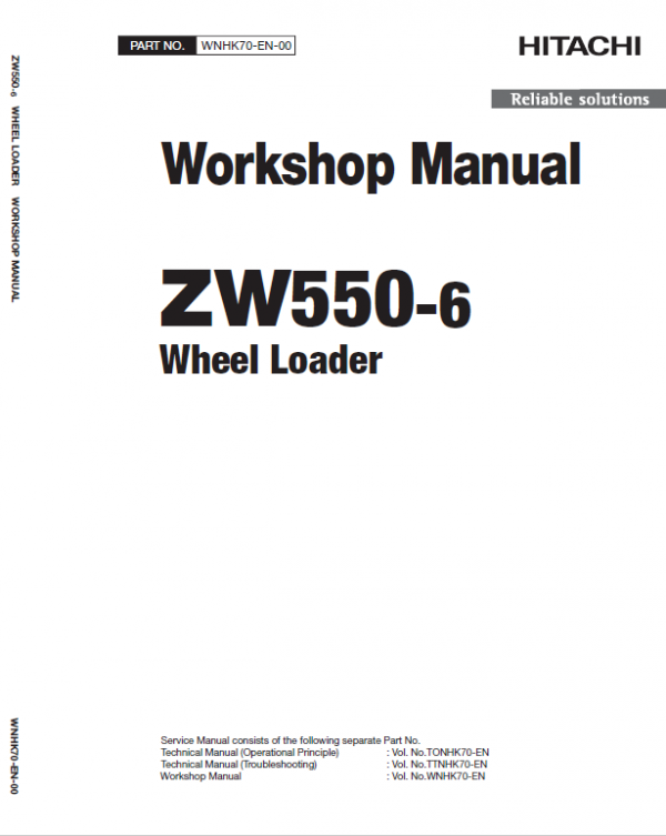 Hitachi Zw550-6 Wheel Loader Service Manual