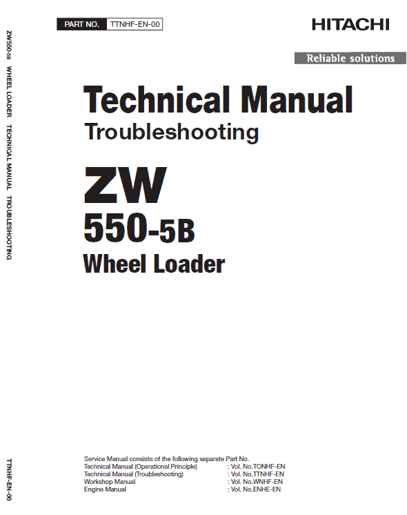 Hitachi Zw550-5b Wheel Loader Service Manual