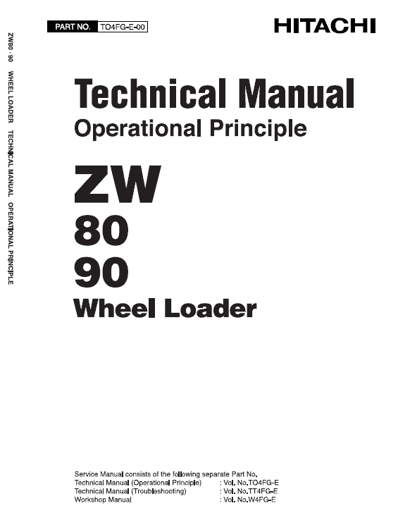 Hitachi Zw80, Zw90 Wheel Loader Service Manual