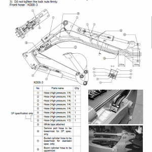 Kubota K008-3, U10-3 Excavator Workshop Service Manual