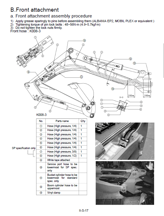 Kubota K008-3, U10-3 Excavator Workshop Service Manual