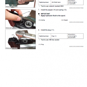 Kubota U48-4, U55-4 Excavator Workshop Service Manual